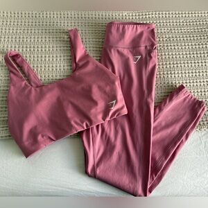 Gymshark Pink Sports Bra and Leggings Set